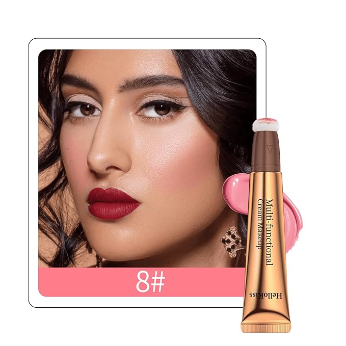 Contour Beauty Wand,Liquid Blush Wand,Face Contouring with Cushion Pink Blush