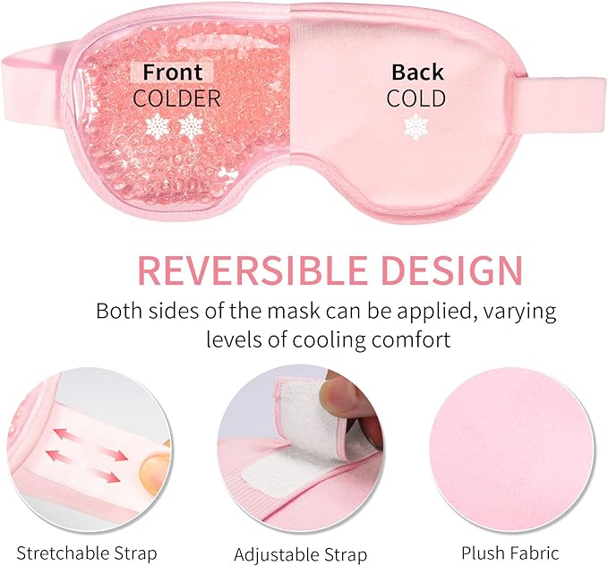 Cooling eye mask with gel