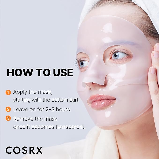 COSRX The Alpha-Arbutin Discoloration Care Hydrogel Face Masks Skincare 3 EA, Collagen Face Mask, Travel Essentials, Overnight Face Mask, Korean SkinCare