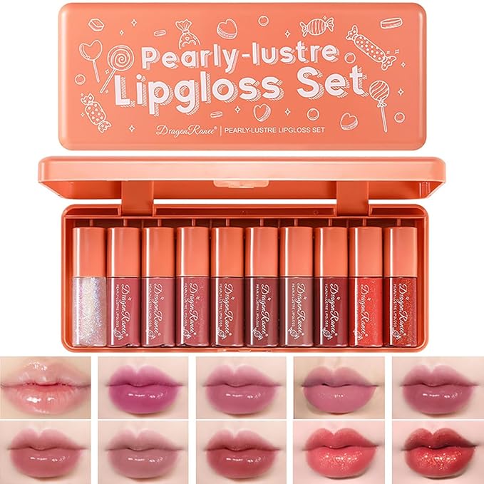 10 Colors Lip Tint Stain Set, Korean Plumping Plumping