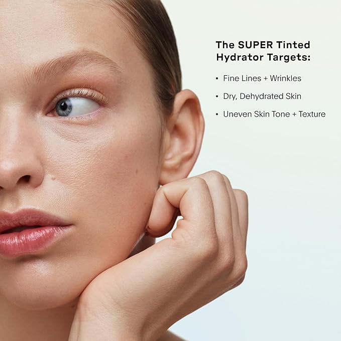 U Beauty The Super Tinted Hydrator Hyaluronic Acid Moisturizing Cream - Mega-Dose Skin Hydrator for Supple, Smooth, and Softer-Looking Skin For Up To 48 Hours - Shade 1-1.0 oz