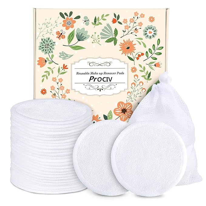 Prociv reusable makeup remover pads,
