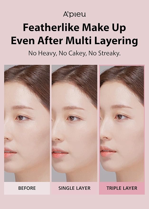 A'PIEU Waterlock Cushion Foundation No.23 Natural Beige Semi-Matte Acid, Paraben-Free