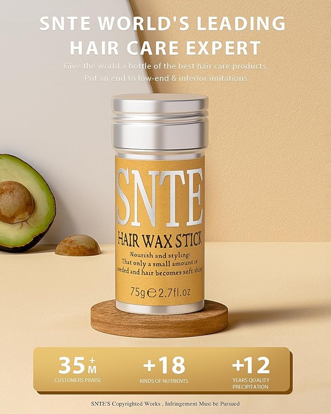 Hair Wax Stick for Wig, Wig Band for Wig Glue Lace Glue - Smooth Flyaways, Sleek Ponytails, Buns, Updos, Baby Hairs, Edge Control