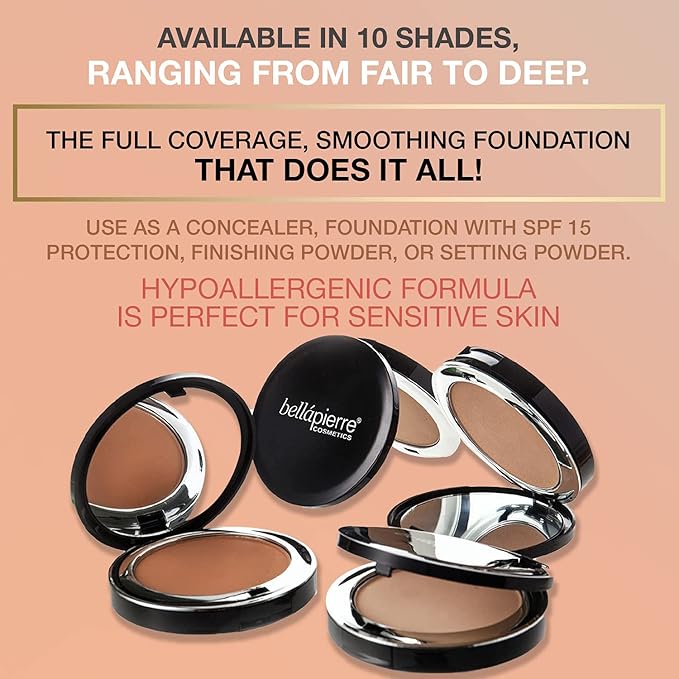 bellapierre Compact Mineral Foundation SPF 15 | Vegan - Ivory 35 Oz