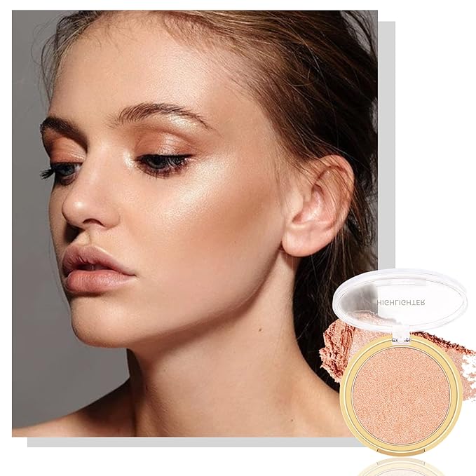 Boobeen Highlighter Powder Palette - Glow Shimmer Illuminator Brighten Skin