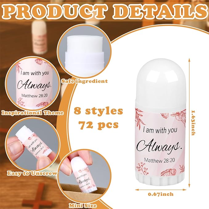 72 Pcs Mini Lip Balm Bulk All