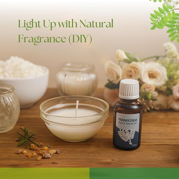 Roots & Above Pure Natural Frankincense Oil 1.01 oz/30ml for Diffusers, Hair, Skin Care, Face, Body, Massages & Soap and Candle Making