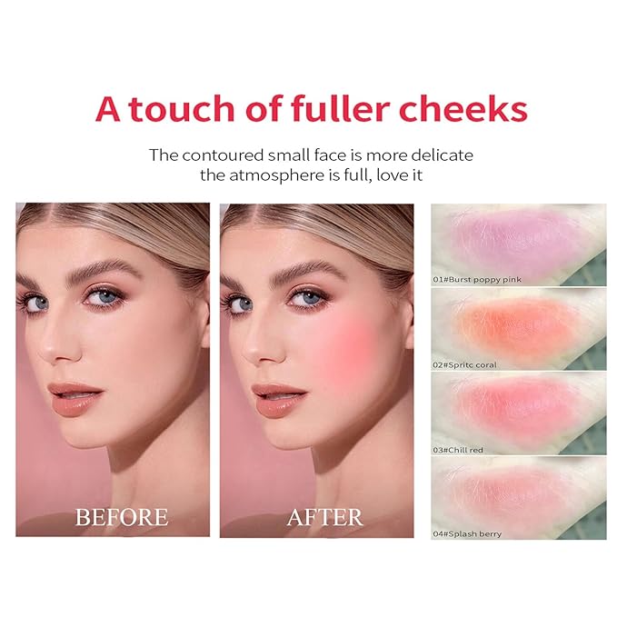 Milk Jelly Blush - Milk Blush - Sheer Cheek & Lip Stain，Long Lasting Milk Jelly Tint Have Transparent & Bright Colors (New set)
