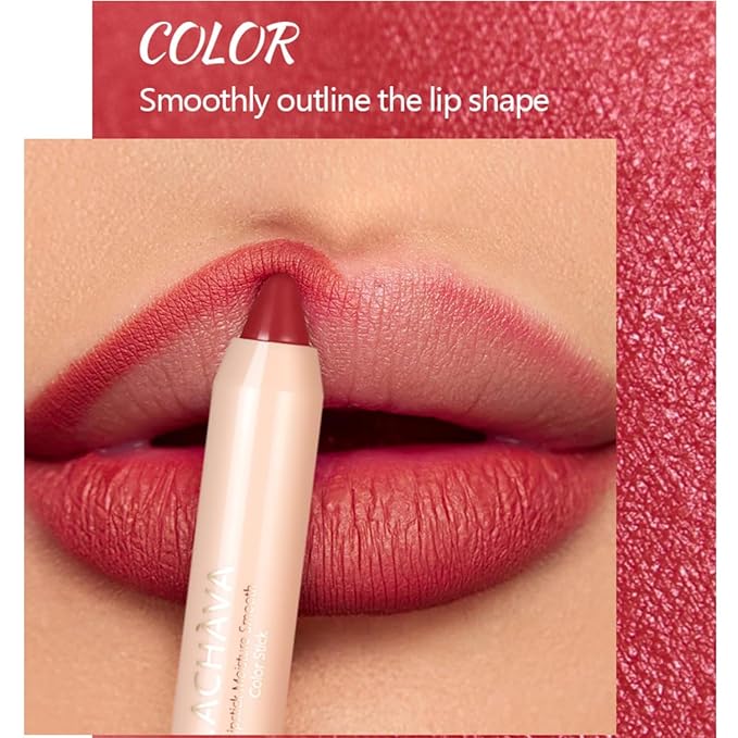 8 Colors High Pigmented Smooth Matte Lip Liner Pencil, Waterproof Velvet Lipstick Pen, Professional Lip Liner for Girls and Women (03)