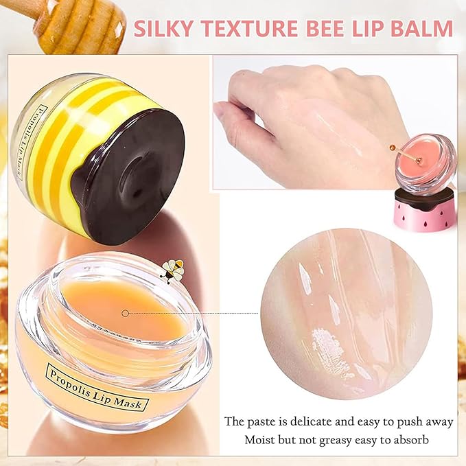 1PCS Lip Balm Honey Pot,Honey/Apple Lime Lime)