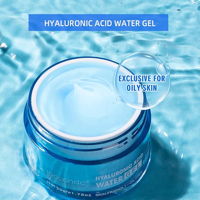Hydro Boost Hyaluronic Acid Face Moisturizer for Oil Skin, Hydro Boost Moisturizer 48-Hour Hydration, Hydro Boost Water Gel Oil-Free and Lightweight Absorbs Well, Plump Skin for Women & Men 1.76oz