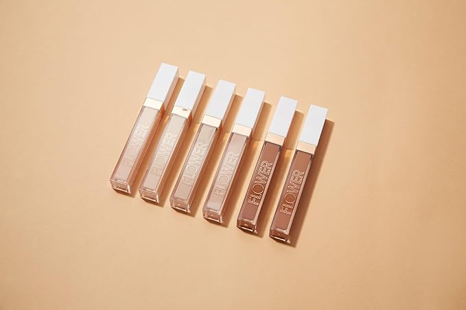 FLOWER BEAUTY By Drew Barrymore Light Illusion Full Coverage Concealer - Diffuse Dark Under Eye Circles + Blurs Blemishes - Weightless Formula + Crease Proof Makeup (Mocha)