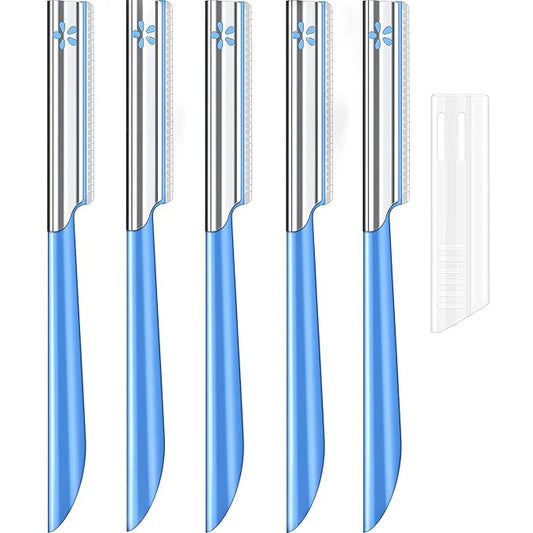 Women Facial Razor for Hair Removal - Dermaplaning Tool Peach Fuzz Trimmer, Fine Hair Remover Eyebrow Razors and Dermaplane Face Shavers Women's Exfoliating for Sensitive Skin Essential Travel