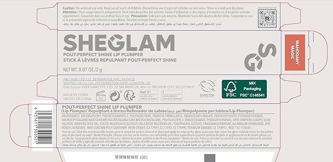 SHEGLAM PoutPerfect Moisturizing Solid Lip Gloss Lipstick - Mahogany Magic