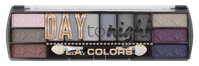 L.A. COLORS Day to Night 12 Color Eyeshadow, Evening CES431
