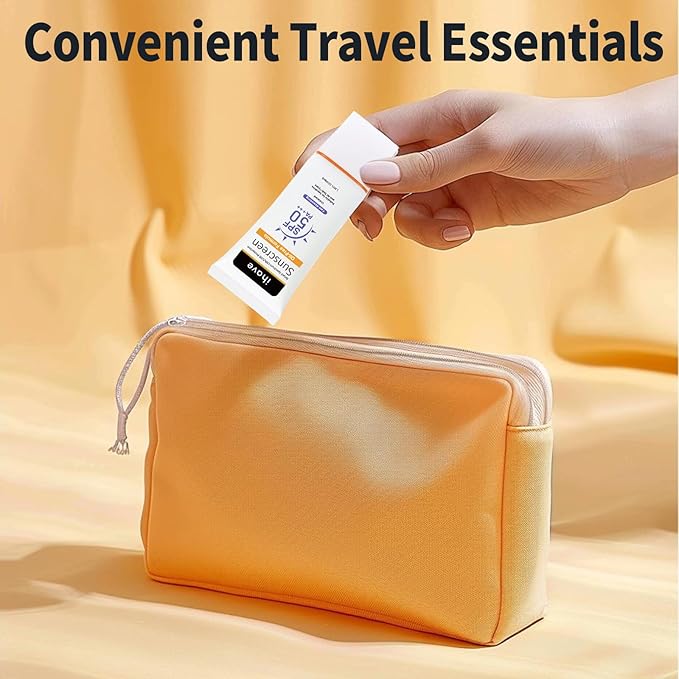iHave Face Sunscreen, Travel Size SPF 50 Sunscreen with Broad Spectrum UVA UVB Protection, Oil-Free Fast-Absorbing Sunblock for All Skin