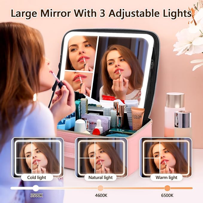 Vanmrior travel makeup bag with