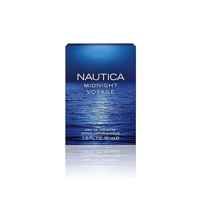 Nautica Midnight Voyage Eau de Toilette 1.6 fl oz (Pack of 1), Notes of Pink Pepper, Amber, and Mint, Men's Fragrance, Long Lasting, Everyday Fragrance, Travel Size