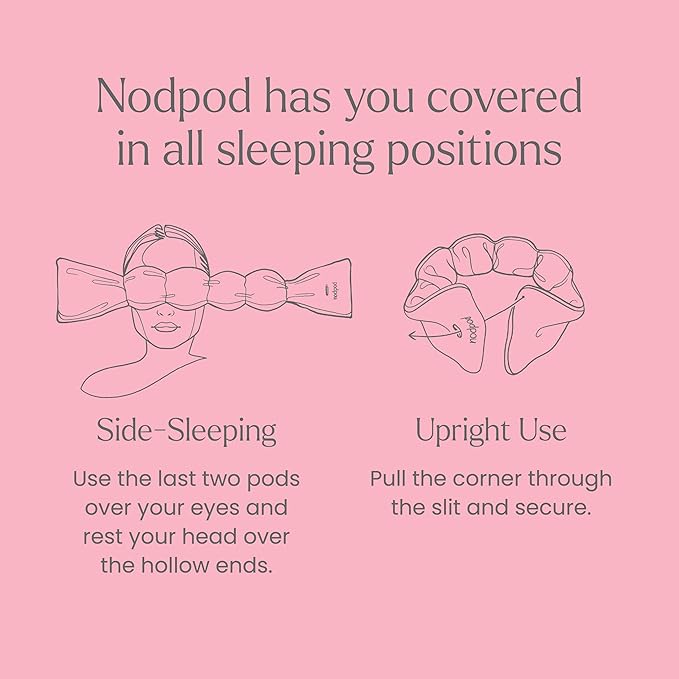 Nodpod Gentle Pressure Sleep Mask | Patented Light Blocking Design for Sleeping, Traveling & Relaxation - Blush Pink