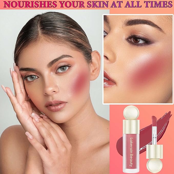 Matte Soft Liquid Blush,Waterproof Long Lasting Moisturizing Velvet Blushes Makeup（#05）