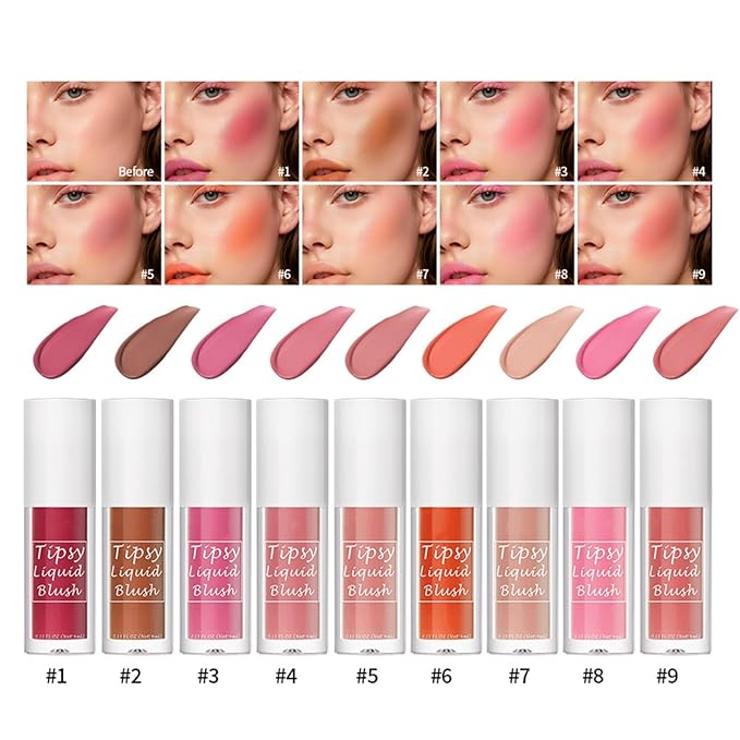 MAEPEOR Matte Liquid Blush 9 Colors Soft Cream (Color 07)