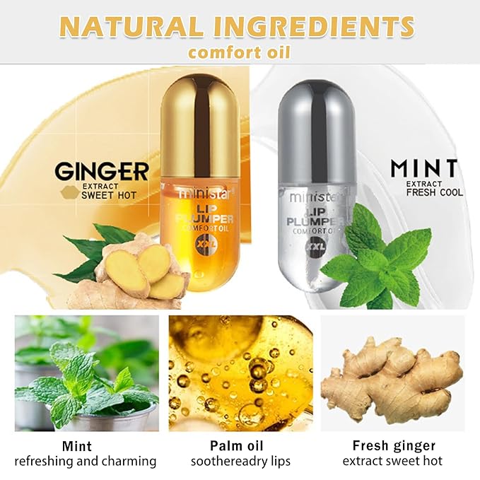2PCS Lip Plumper Gloss Plumping Lip