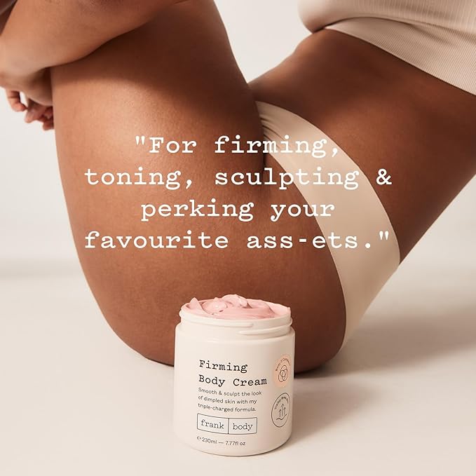 frank body Firming Body Cream | Caffeine & BODY 3 COMPLEX™ to Help Reduce the Look of Dimpled Skin & Stretch Marks | Vegan, Cruelty-Free, Hyper-Hydrating | 200ml