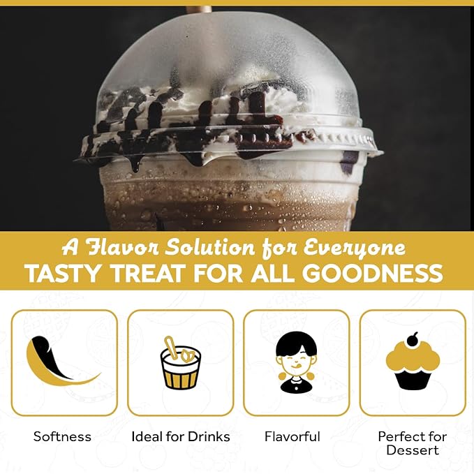 Fanale Premium Ice Mocha Bubble Tea Flavoring Powder | Perfect for Baking, Smoothies, Desserts and Drinks | Instant Flavoring Powder for Boba Milk Tea - 2.2 Pounds (Pack of 20)