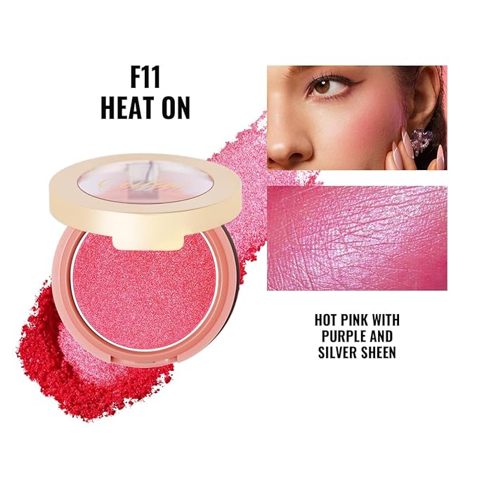 Oulac Luminisers Powdery Blusher for Cheeks Face Glow,Brighten 4.8g