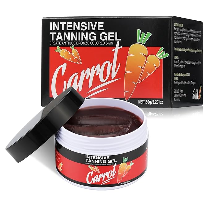 Carotene Tanning Gel, Haute Beauty Shine Brown Tanning Gel - Get a Radiant Glow with this Carrot Tanning Gel, Intensive Carotene Tanning Gel for Accelerated Outdoor Sun Tan