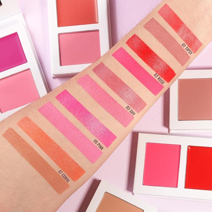 Pink Blush for Cheeks, Richly Pigmented Mineral Rubores (PINK 05#)