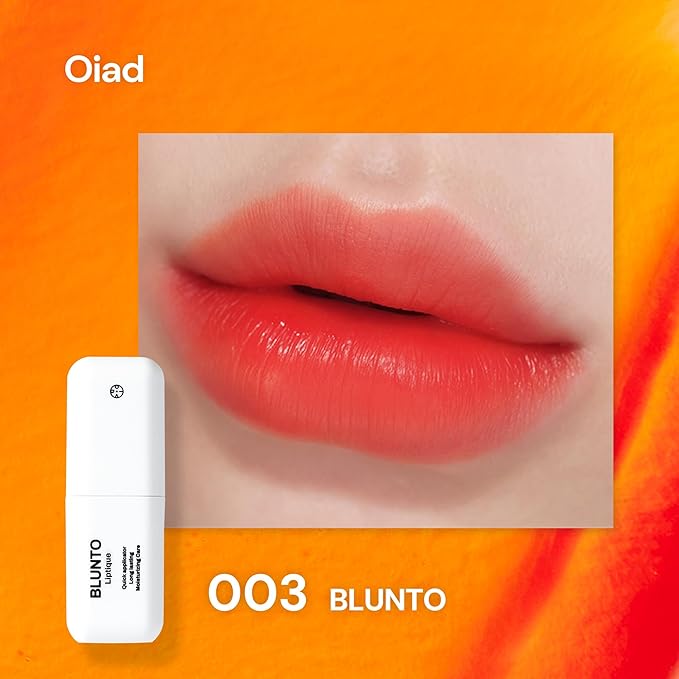 Liptique Korean Lip Stain Peel Off - 24 Hour Long Lasting Lip Tattoo, Waterproof & Transfer Proof, Nourishing & Hydrating Lip Tint for Women, Instant Plumping Lip Tints Peel Off (003 BLUNTO)
