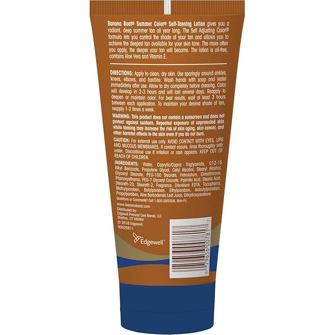 Summer Color Self Tanning Lotion - Deep Dark Color, 6 Ounces each (Value Pack of 4)