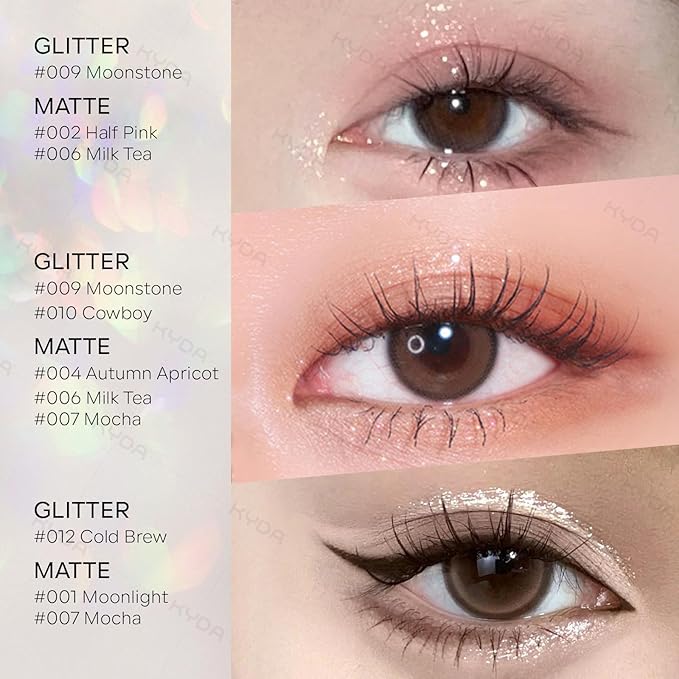 KYDA Single Matte Eyeshadow, Coffee Brown Shade, Ultra-fine Lightweight Powder, Multiuse Blendable Formula, Daily Matte Eyes Makeup, Mocha