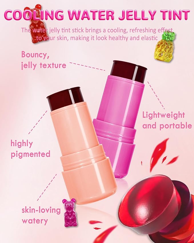 Makeup Jelly Tint, Cooling Water Jelly Tint Red Lip Stains-03