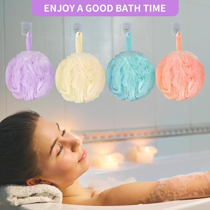 Bath loofah sponge body scrubber