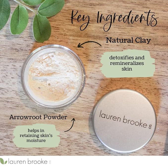 Lauren Brooke Cosmetiques Translucent Finishing Powder, Natural and Organic Makeup 9gram
