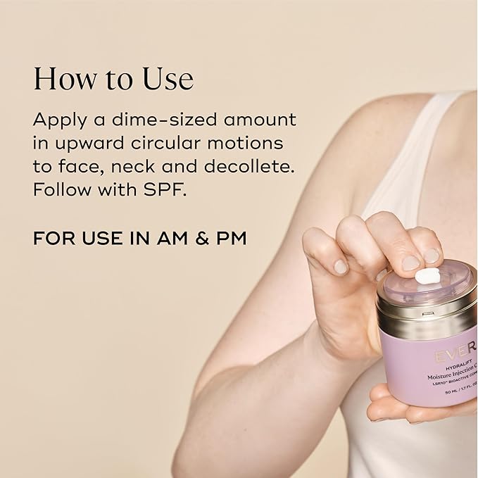 EVER Oil-Free Face Cream (Oily Skin)- Overnight Renewal Facial Lotion, Instant Face Lift Cream, Smooths Fine Lines, Restores Skin Elasticity, Packed with Hyaluronic Acid, Bakuchiol, and Peptides