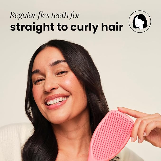 Tangle Teezer Large Ultimate Detangler Hairbrush for Wet & Dry Hair, Eliminates Knots & Reduces Breakage for Long, Thick, & Curly Hair Types, Coral Pink
