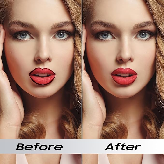 Peel Off Lip Liner Stain - Non-Stick Cup Lip Comfortable Vivid Color Peel Lip Stain Transfer-Proof & Long - Wear, Create Beauty & Charming Lip Makeup For All Skin Types with All-Day (#04 Coral)