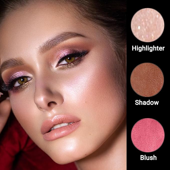 3Pcs Cream Contour Stick, with Highlighter Stick Bronze