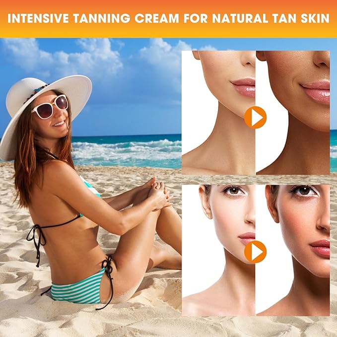 Luxury Intensive Tanning Gel, Intensive Tanning Luxe Gel, Natural Tanning Cream Gel for Natural Tan Skin, Brown Tanning Gel for Sunbeds & Outdoor Sun (2Pcs)
