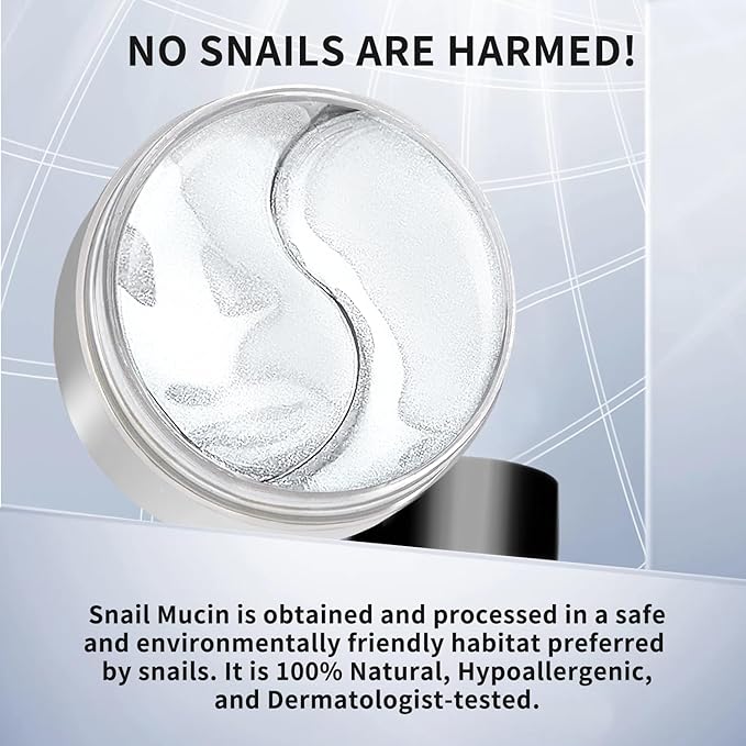 Advanced Snail Hydrogel Eye Patch 60 Patches, Gel Serum Mask, Undereye Treament, Fine Lined, Puffy Eyes, Refresh, Hydrate, Paraben free, Phthalates free, Skincare