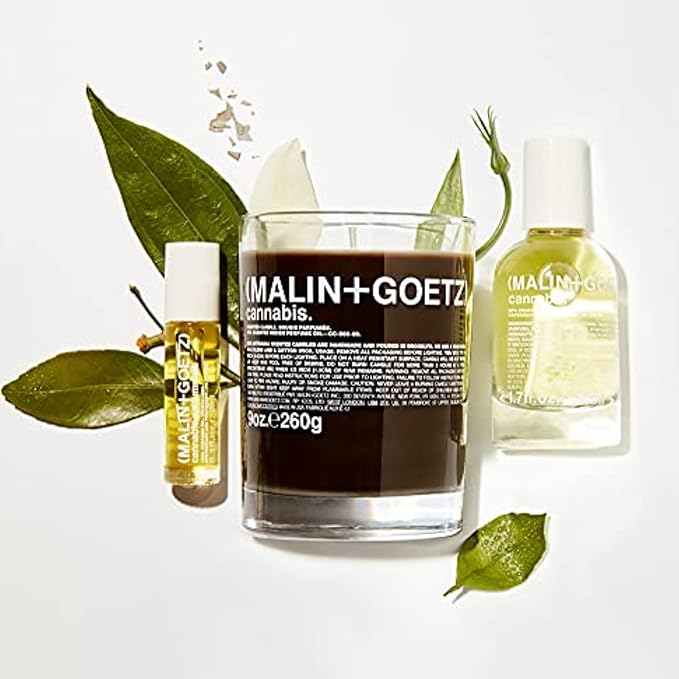 Malin + Goetz Cannabis Perfume Oil, 0.3 Fl. Oz. - Men & Women Rich & Earthy Scented Oil, Fragrance Oil, Roll On Mini Perfume Body Oil, Vegan & Cruelty-Free