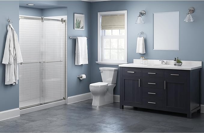 Delta Foundations (1-Pack) Hand Towel Holder Polished Chrome Towel Racks for Bathroom Wall Round Towel Ring Holder for Bath Towel Hanger for Kitchen, Bathroom Accessories FNDS46-PC