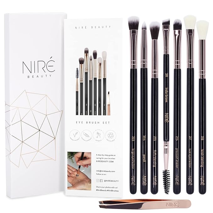 Niré Beauty Most Loved Artistry and Eye Brush Set - Your Best Selection of Makeup Brushes Great for Professionals and Beginners