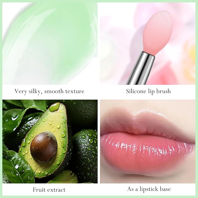 2Pc Jelly Lip Mask Overnight,Fruity Avocado Collagen-Avocado