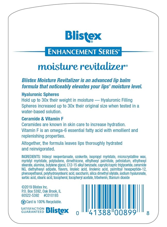 Blistex Moisture Revitalizer Moisturizing Long-Lasting Lip
