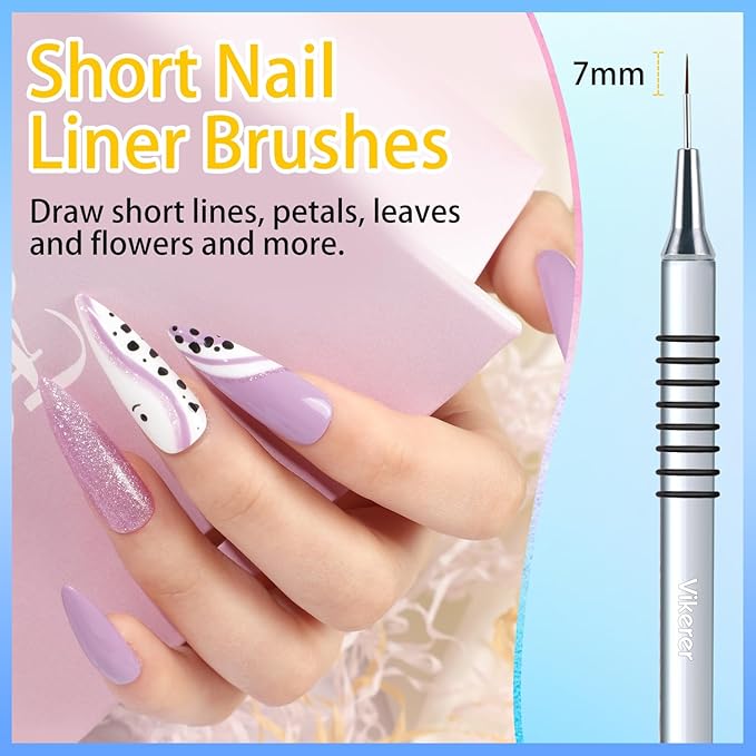 6pcs nail art liner brushes